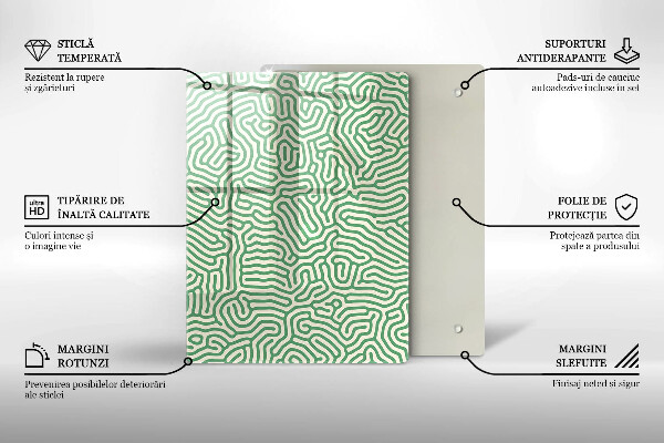 Skleněná deska do kuchyně Přírodní bambusy