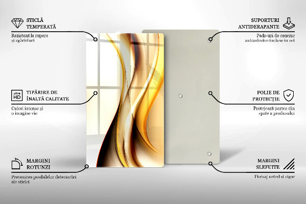 Skleněná deska do kuchyně Abstraktní kouřové čáry