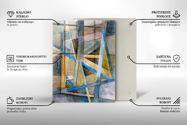 Skleněná deska do kuchyně Abstraktní kouřové čáry
