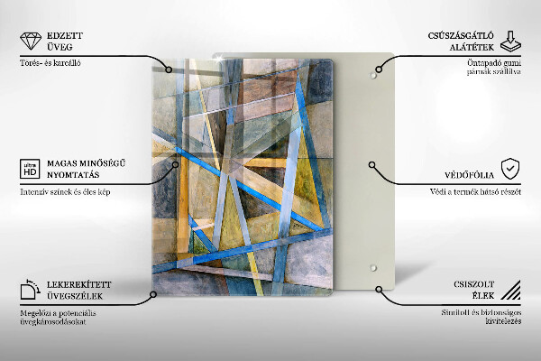 Skleněná deska do kuchyně Abstraktní kouřové čáry