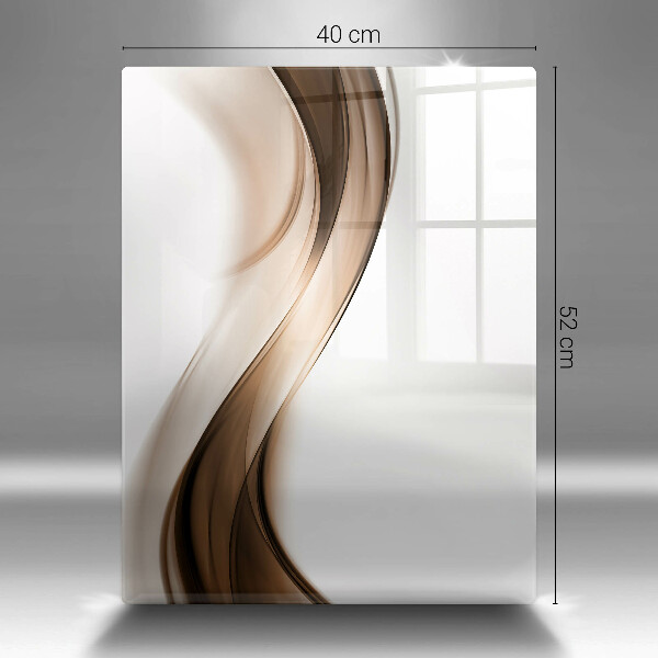 Skleněná deska do kuchyně Abstraktní hnědé čáry