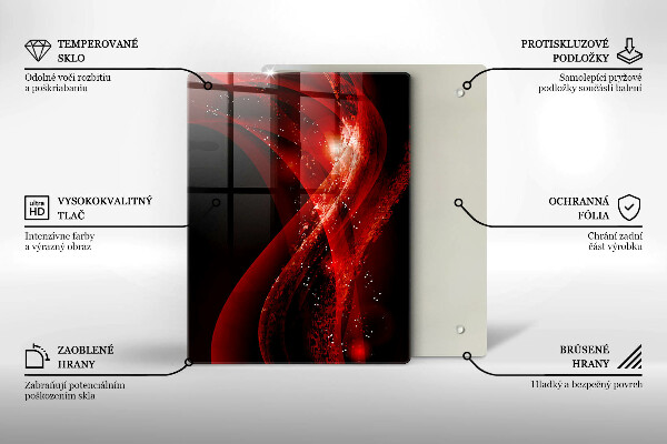 Skleněná deska do kuchyně Abstraktní hnědé čáry