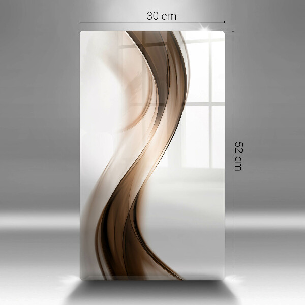 Skleněná deska do kuchyně Abstraktní hnědé čáry