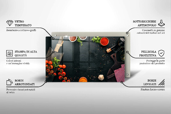 Krájecí prkénko skleněné Cherry rajčata