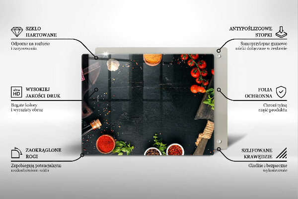 Krájecí prkénko skleněné Cherry rajčata