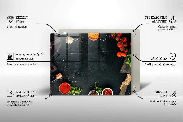 Krájecí prkénko skleněné Cherry rajčata