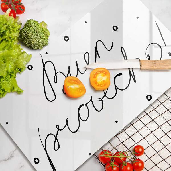 Krájecí prkénko skleněné Buen provecho!