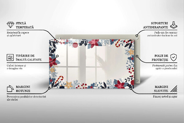 Krájecí prkénko skleněné Vánoční dekorace