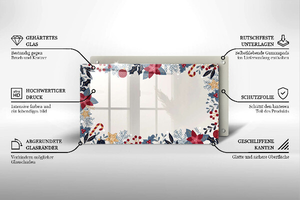 Krájecí prkénko skleněné Vánoční dekorace