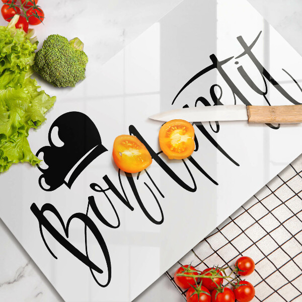 Krájecí prkénko skleněné Bon appetit