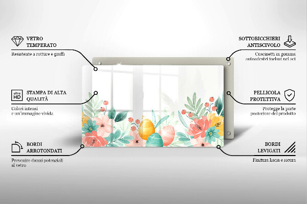 Skleněná deska do kuchyně Velikonoční vajíčka