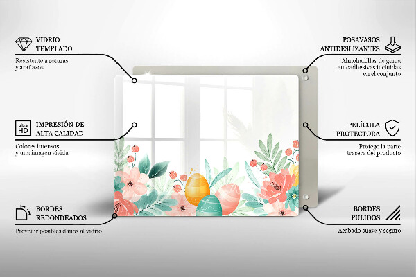 Skleněná deska do kuchyně Velikonoční vajíčka