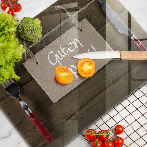 Skleněná deska do kuchyně Guten apetit