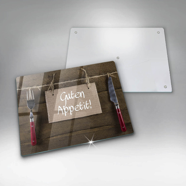 Skleněná deska do kuchyně Guten apetit