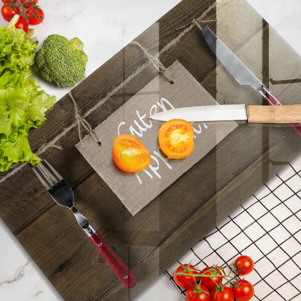 Skleněná deska do kuchyně Guten apetit