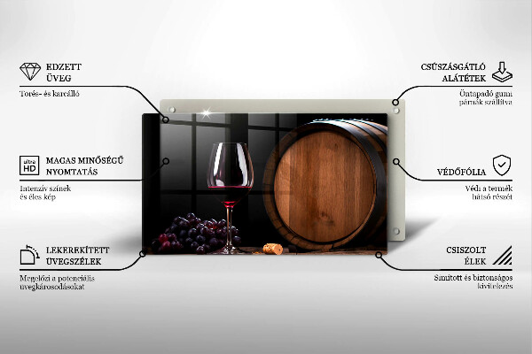 Krájecí prkénko skleněné Sudová sklenice na víno