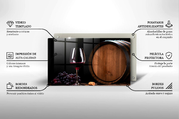 Krájecí prkénko skleněné Sudová sklenice na víno