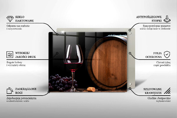 Krájecí prkénko skleněné Sudová sklenice na víno