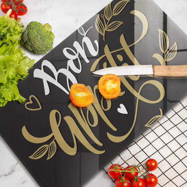 Krájecí prkénko skleněné Bon appetit
