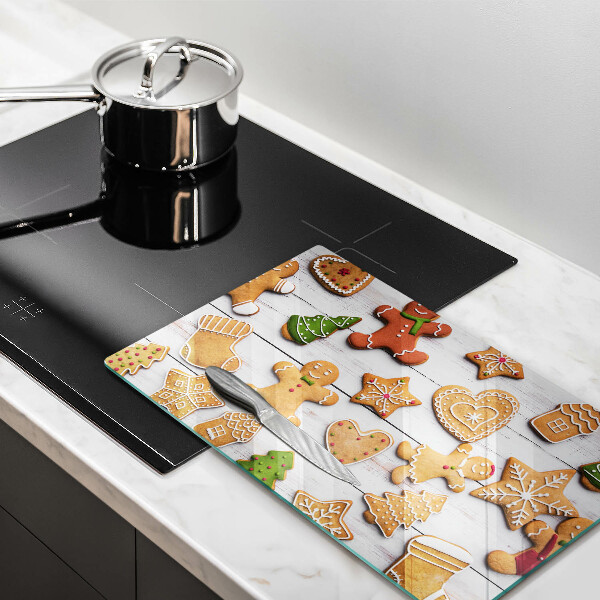 Skleněná deska do kuchyně Vánoční perníčky