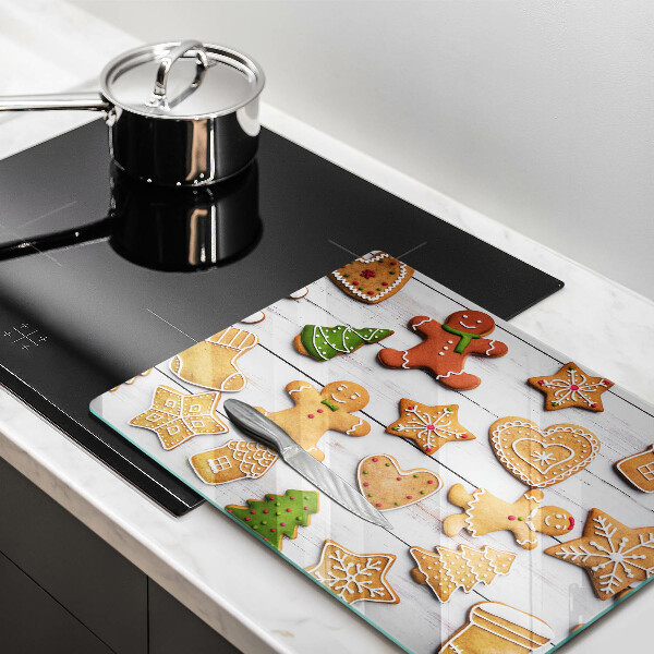 Skleněná deska do kuchyně Vánoční perníčky