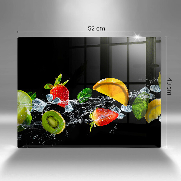 Skleněná deska do kuchyně Ovoce ve vodě