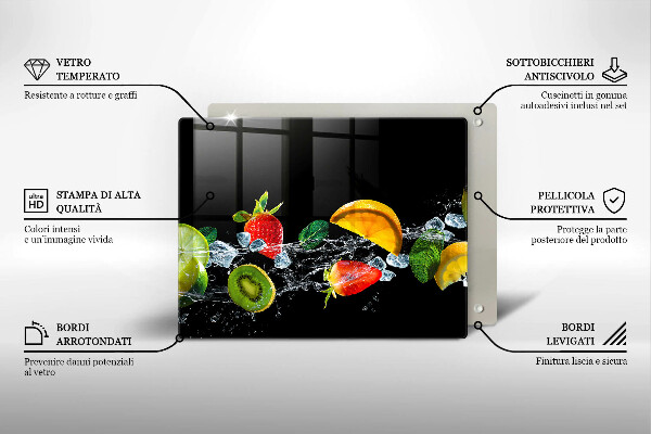 Skleněná deska do kuchyně Ovoce ve vodě