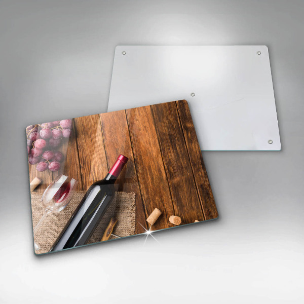 Skleněná deska do kuchyně Láhev červeného vína