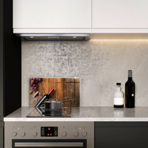 Skleněná deska do kuchyně Láhev červeného vína