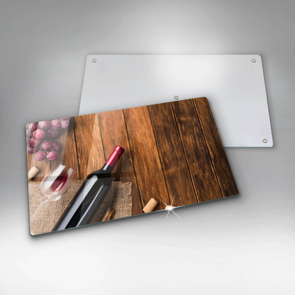 Skleněná deska do kuchyně Láhev červeného vína