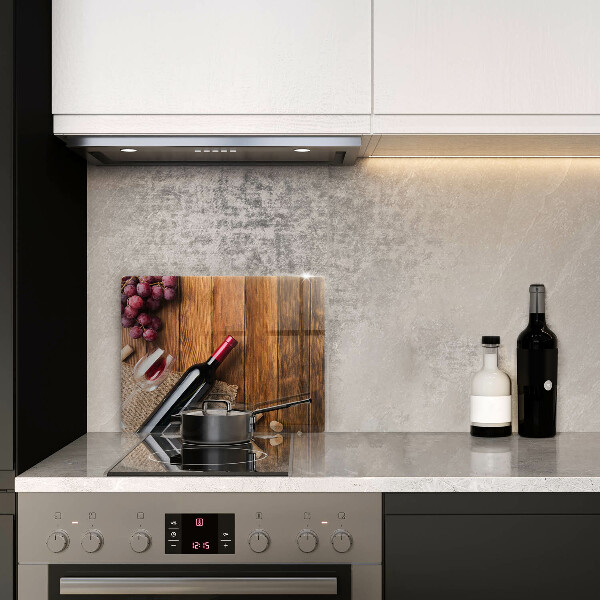 Skleněná deska do kuchyně Láhev červeného vína