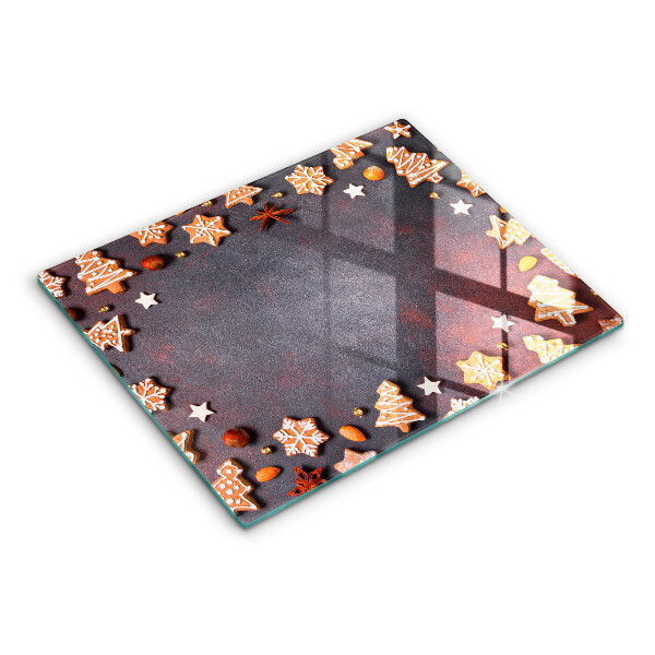 Skleněná deska do kuchyně Perníkové vánoce