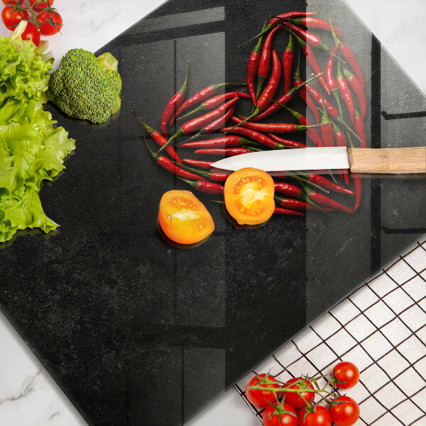 Krájecí prkénko skleněné Chilli paprička srdce