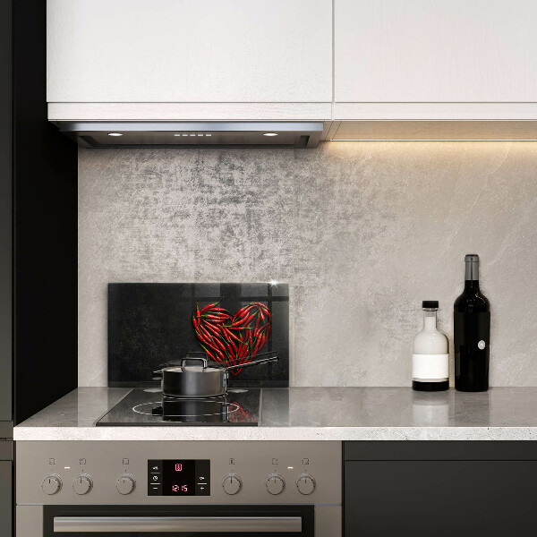 Krájecí prkénko skleněné Chilli paprička srdce