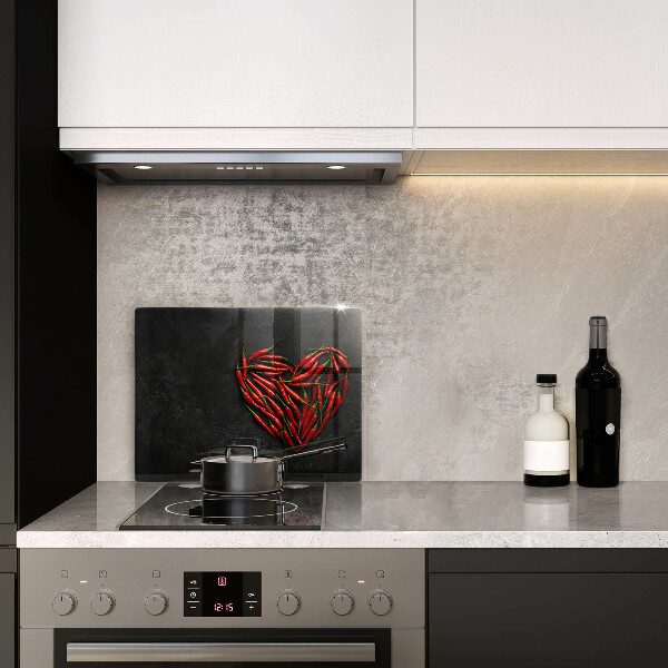 Krájecí prkénko skleněné Chilli paprička srdce