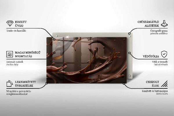 Krájecí prkénko skleněné Tekutá čokoláda