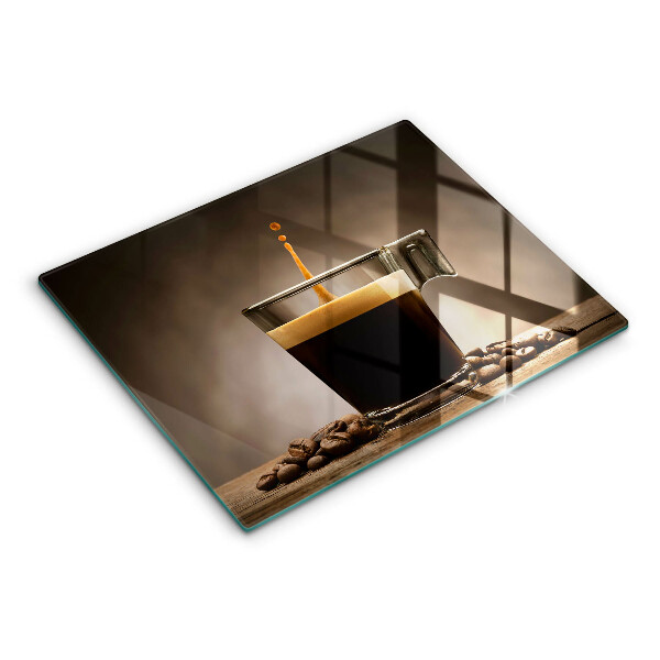 Krájecí prkénko skleněné Sklo a kávová zrna