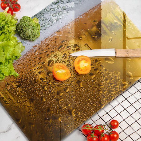 Krájecí prkénko skleněné Mokrá sklenice piva