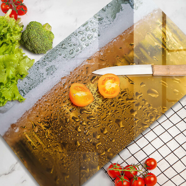 Krájecí prkénko skleněné Mokrá sklenice piva