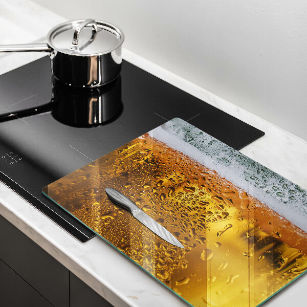 Krájecí prkénko skleněné Mokrá sklenice piva