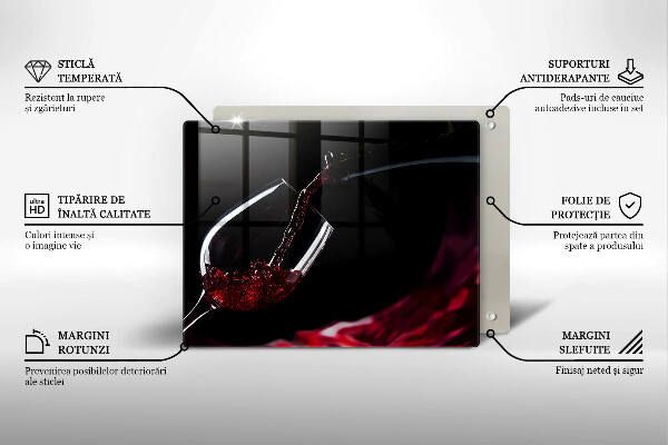 Skleněná deska do kuchyně Sklenka červeného vína