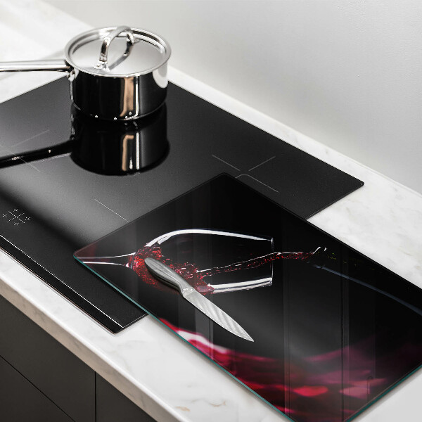 Skleněná deska do kuchyně Sklenka červeného vína