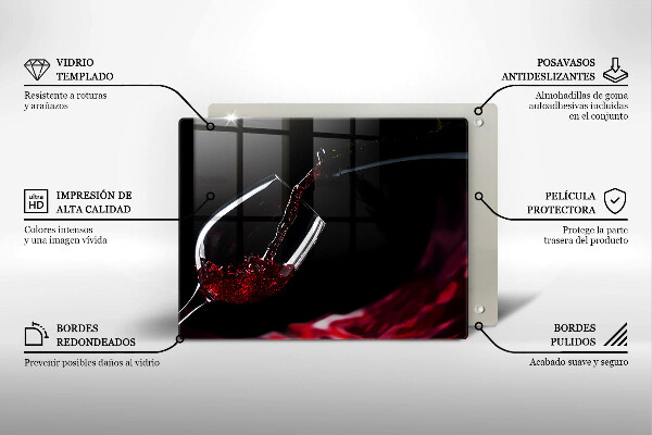 Skleněná deska do kuchyně Sklenka červeného vína