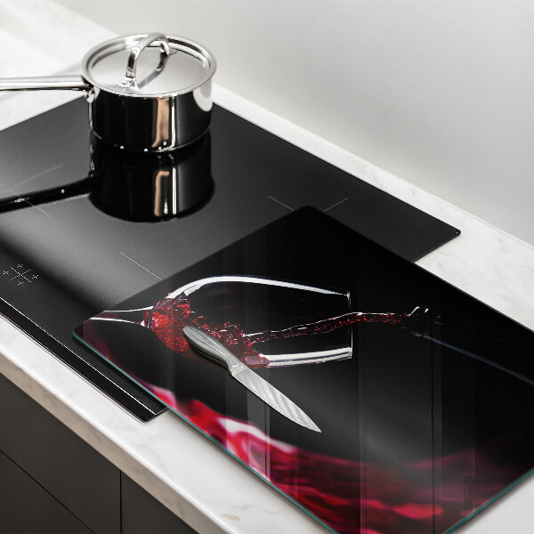 Skleněná deska do kuchyně Sklenka červeného vína