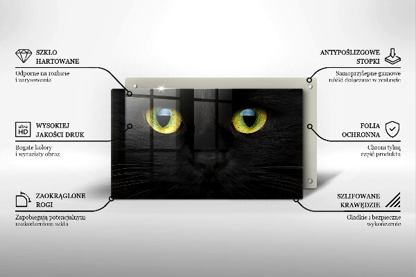 Skleněná deska do kuchyně Zvířecí kočičí oči