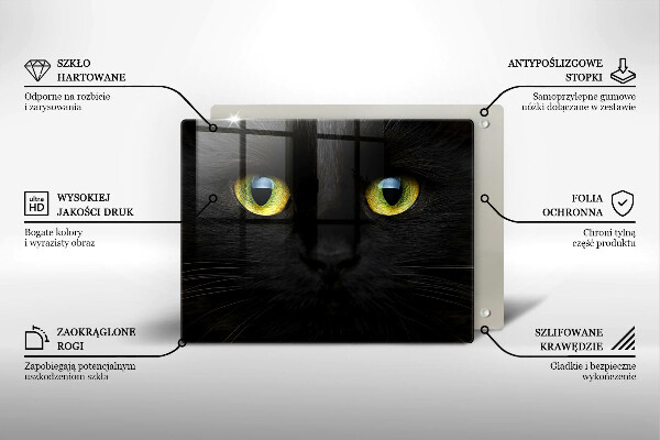 Skleněná deska do kuchyně Zvířecí kočičí oči