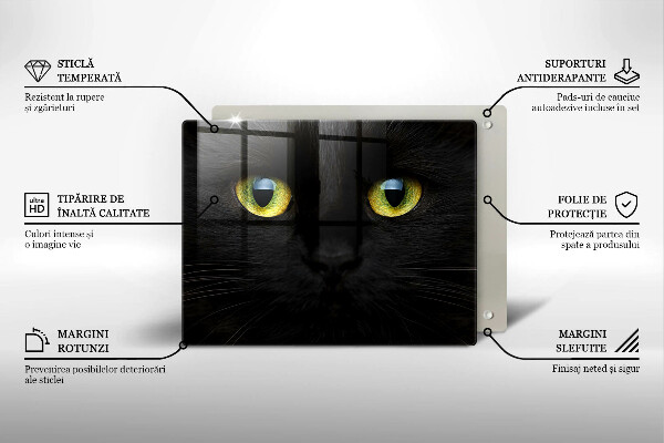 Skleněná deska do kuchyně Zvířecí kočičí oči