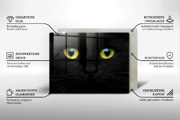 Skleněná deska do kuchyně Zvířecí kočičí oči