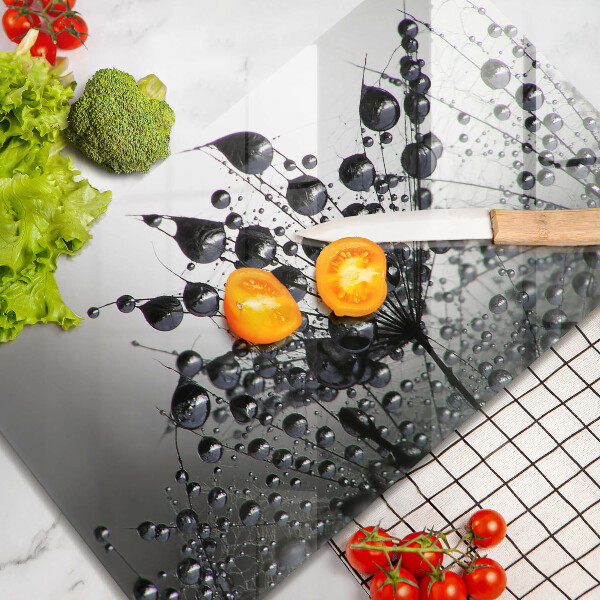 Skleněná deska do kuchyně Pampelišky a rosa