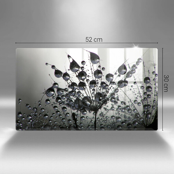 Skleněná deska do kuchyně Pampelišky a rosa